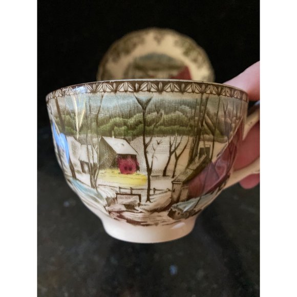 Johnson Bros "The Friendly Village" Cup and Saucer, The Ice House, England - Picture 6 of 8